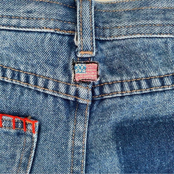 U.S. Polo Assn. Girl's Vintage y2k Butterfly American Flag Denim Shorts Size 6 - Picture 7 of 14